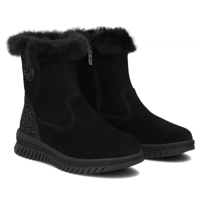 Leather ankle boots Filippo DBT7271/25 BK black