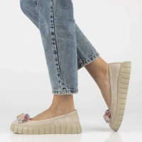 Leather shoes Filippo DP4682/25 BE beige