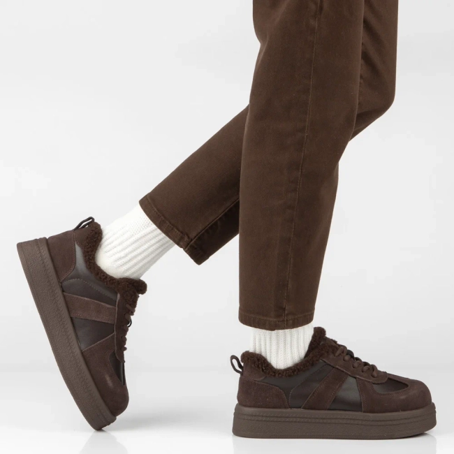 Skórzane sneakersy Filippo DP7948/26 D BR brązowe