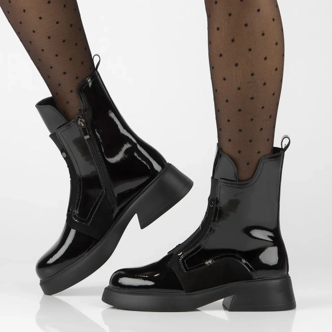 Leather boots Filippo DBT6567/24 BK L black