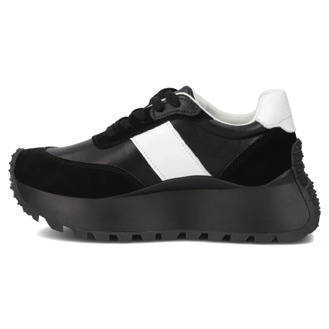 Skórzane sneakersy Filippo DP6785/25 BK BK czarne