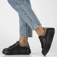 Leather sneakers Filippo DP6058/25 BK LEO black