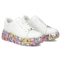 Leather sneakers Filippo DP7507/26 WH MLT white