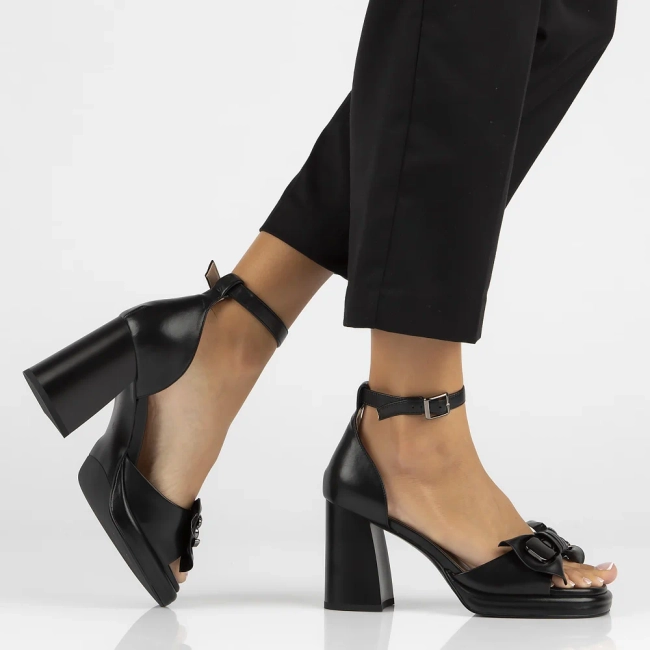 Leather sandals Filippo DS6179/25 BK black