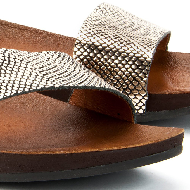 Sandały Lemar 40027 Bf. Czekolada + Kenia Złoto