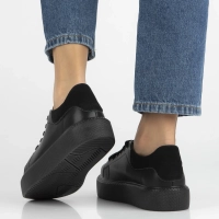 Leather sneakers Filippo DP6119/26 BK black