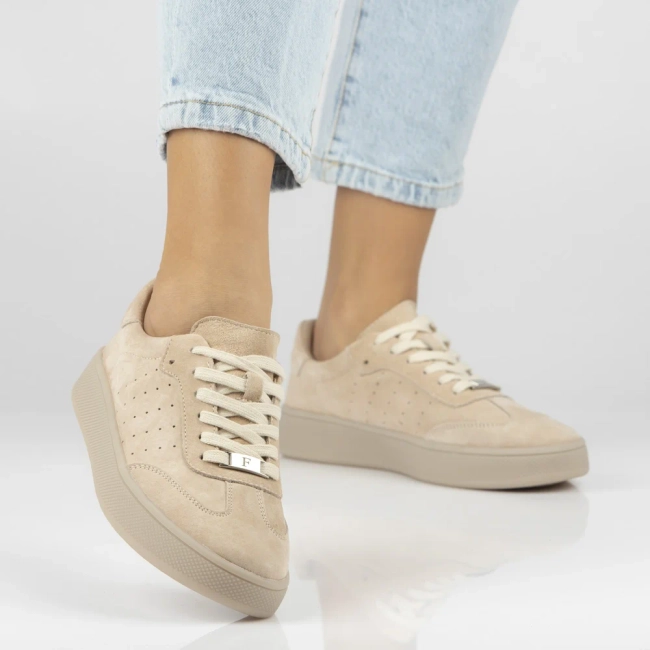 Leather sneakers Filippo DP7524/26 BE beige
