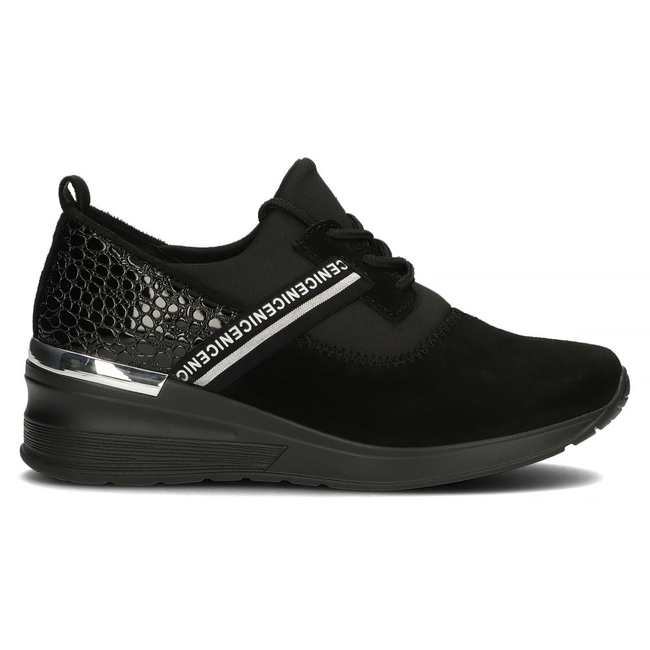 Leather sneakers Filippo DP1388/22 BK BK black