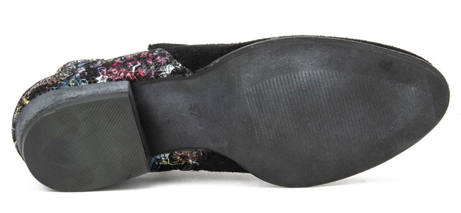 Botki Filippo 04091-57/00-5 Czarny plus Kwiaty