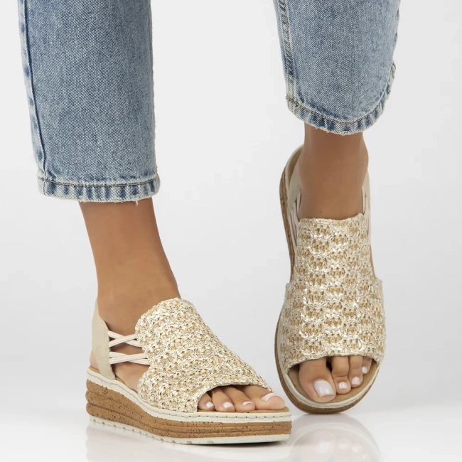 Sandals Rieker 62741-60 beige