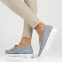 Leather loafers Filippo DP3534/22 BL blue