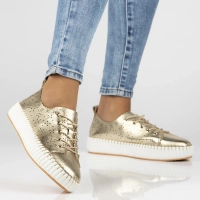 Leather shoes Filippo DP6761/25 GO gold