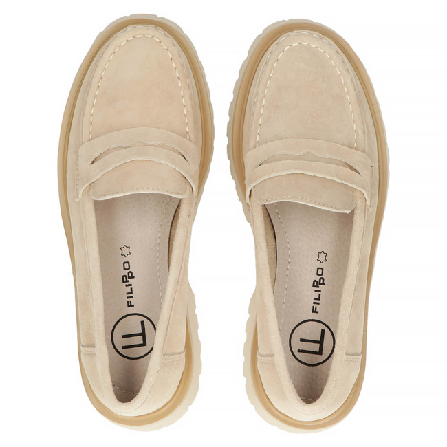 Leather shoes Filippo DP4586/23 BE beige