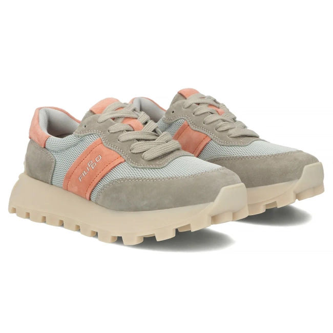 Leather sneakers Filippo DP7561/26 BL OR grey