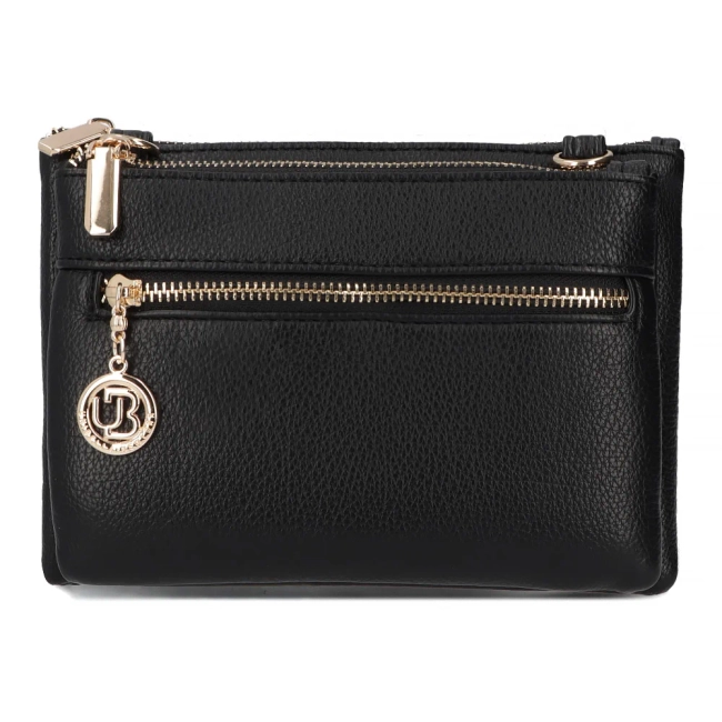 Black shoulderbag gold accent