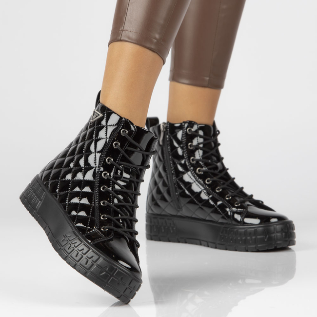 Leather boots Filippo DBT3944/22 BK black