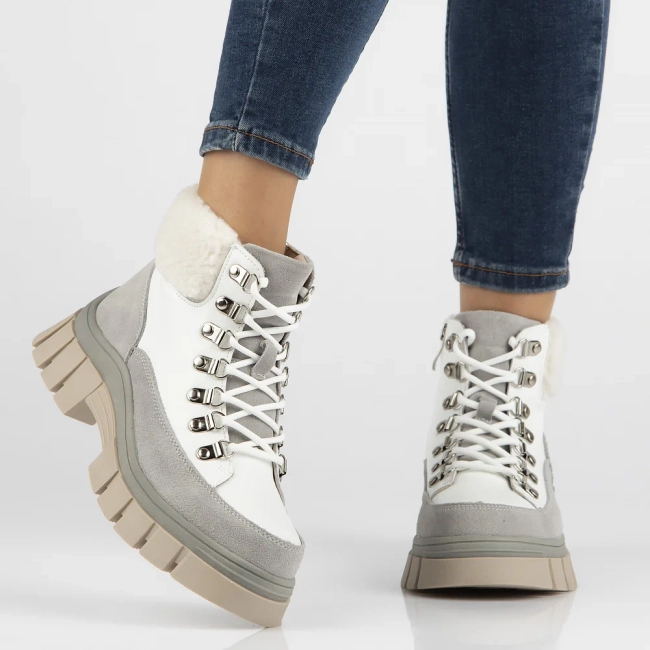 Leather ankle boots Filippo DBT6471/24 WH white