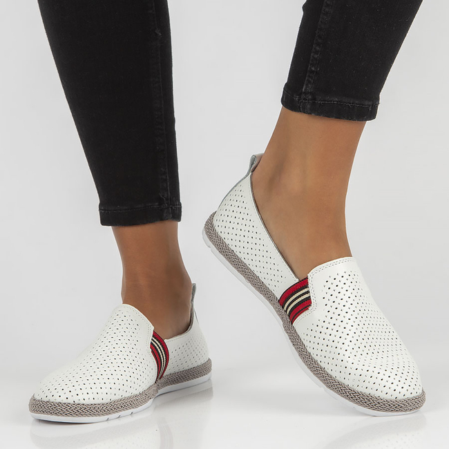 Leather shoes Filippo DP2309/21 WH white