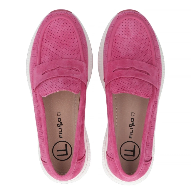 Leather shoes Filippo DP6750/25 FH pink