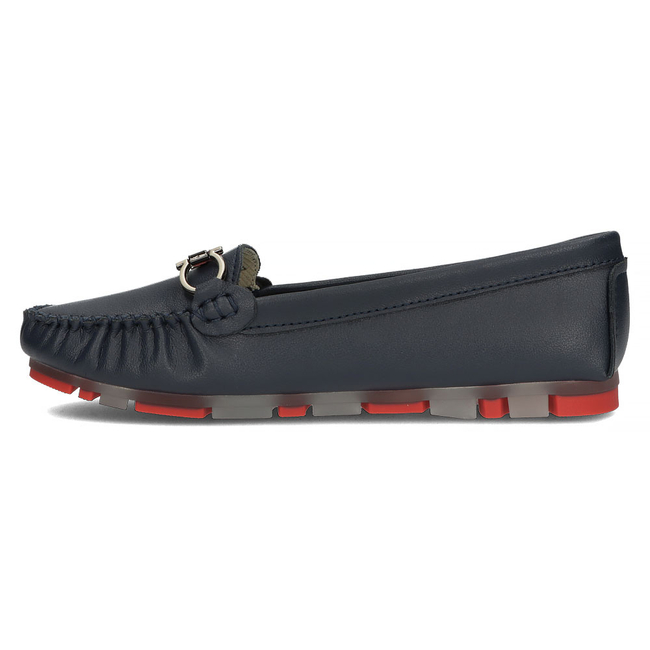 Leather loafers Filippo DP3613/22 NV RD navy