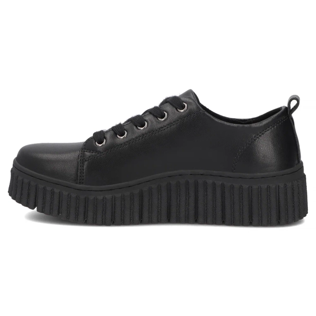 Skórzane sneakersy Filippo DP8337/26 BK czarne