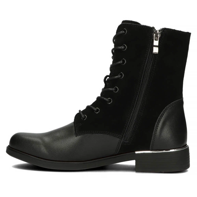 Leather ankle boots Filippo DBT3229/23 BK LI black