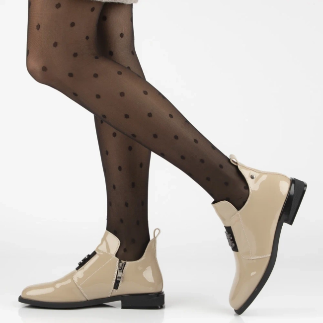 Leather ankle boots Filippo DBT4763/25 BE beige