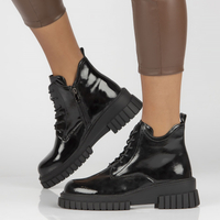 Leather boots Filippo DBT3963/22 BK black