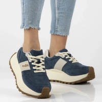 Skórzane sneakersy Filippo DP6785/25 BL niebieskie