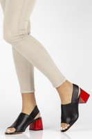 Skórzane sandały Filippo DS3729/22 BK czarne