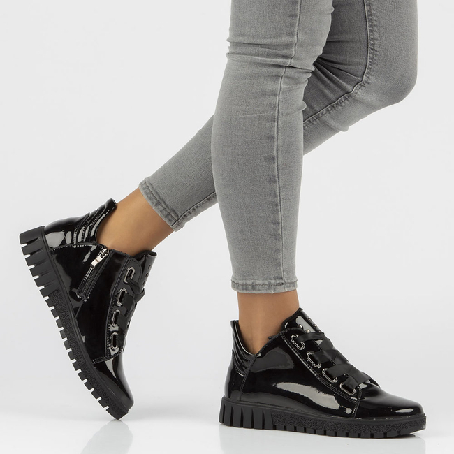 Leather ankle boots Filippo DBT3197/21 BK black