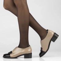 Leather shoes Filippo 2280 black-beige