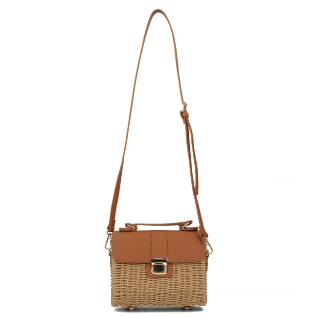 Brown briefcase bag strawbelle