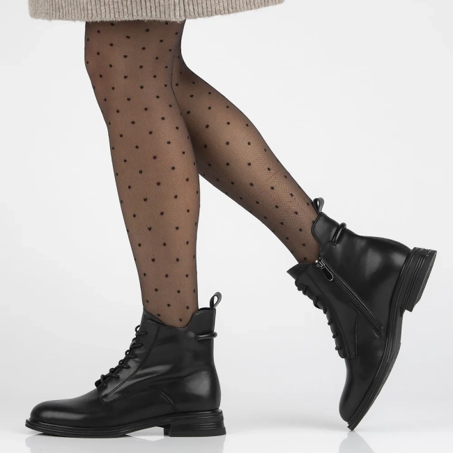 Leather ankle boots Filippo DBT6582/24 BK black