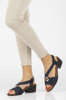 Leather sandals Filippo DS2308/21 NV navy blue