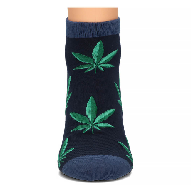 Skarpety męskie zakostki granat liście