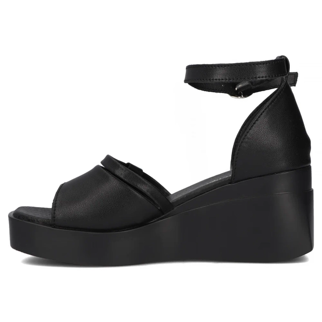 Leather sandals Filippo DS7029/25 BK black