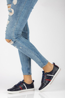 Skórzane półbuty Filippo DP2045/21 NV granatowe