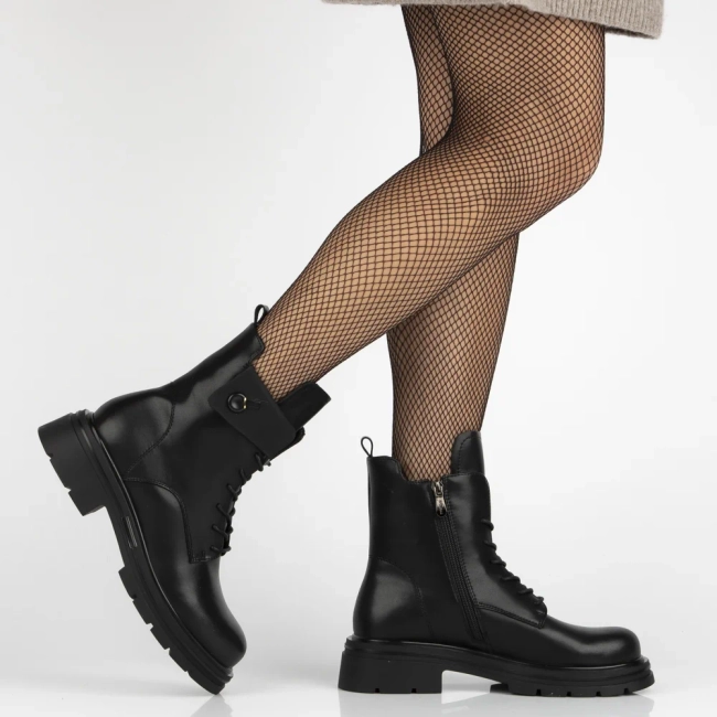 Leather ankle boots Filippo DBT7230/25 BK black