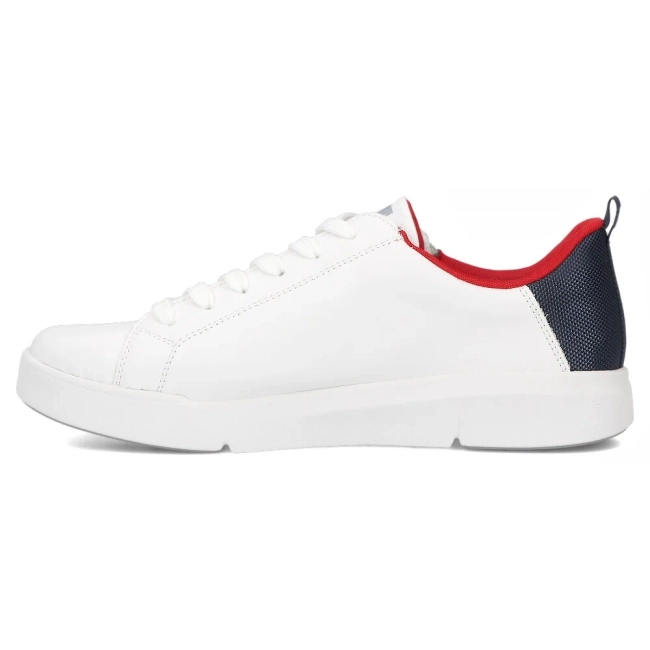 Skórzane sneakersy Rieker 41906-80 białe