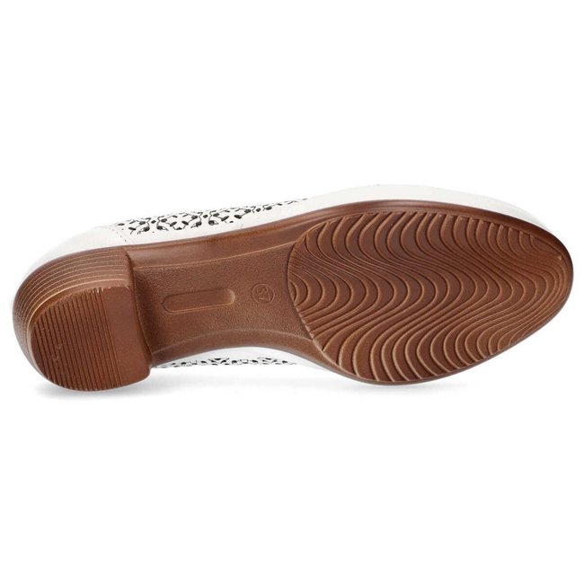 Skórzane półbuty Filippo DP1405/20 WH białe