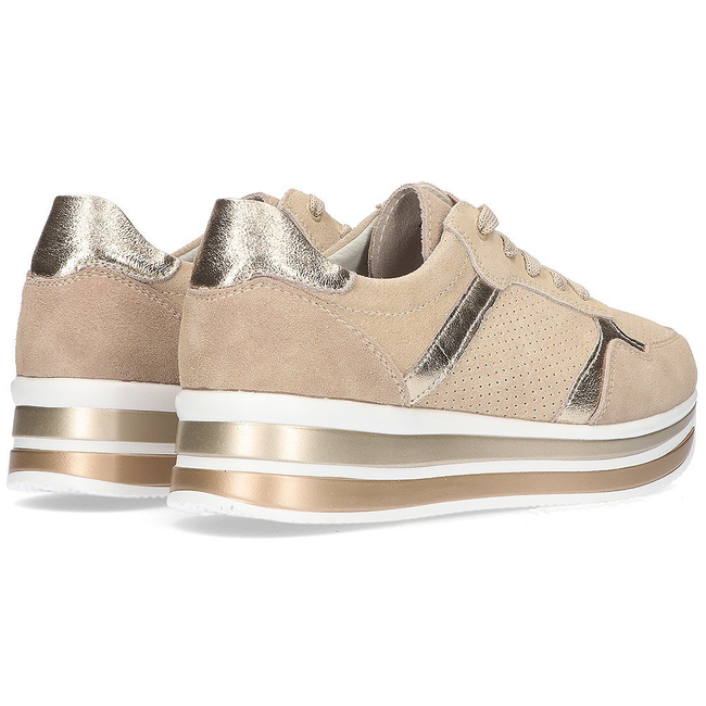 Leather sneakers Filippo DP2004/21 BE beige
