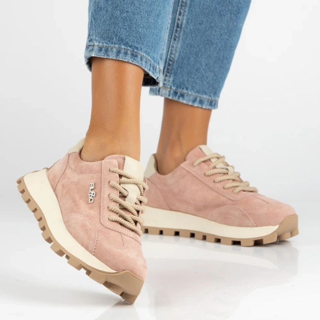Leather sneakers Filippo DP7498/26 PI pink