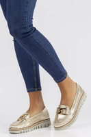 Leather loafers Filippo 10134 gold