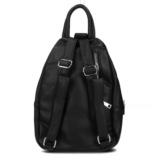 Black backpack street luxe