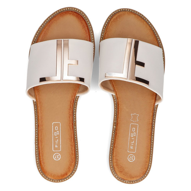 Klapki Filippo DK2103/21 WH białe