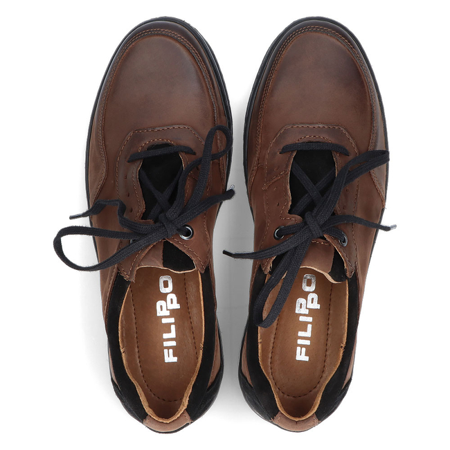 Leather shoes Filippo 918 brown