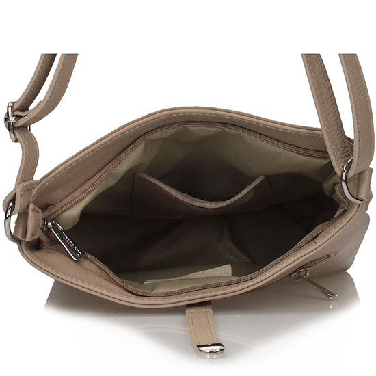 Handbag Toscanio Suede messenger bag A88 beige