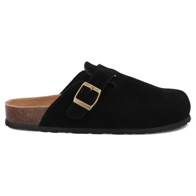 Leather flip-flops Filippo DK7918/26 BK black