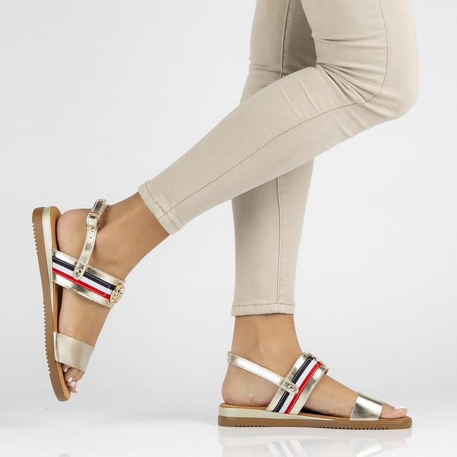 Skórzane sandały Filippo DS3603/22 GO złote